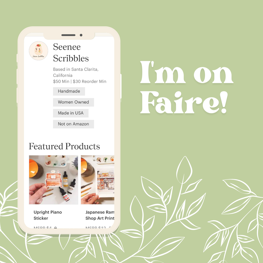 Wholesale now available! Visit me on Faire ✨