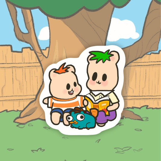 Phineas and Ferb Hammies Sticker | Dishwasher Safe
