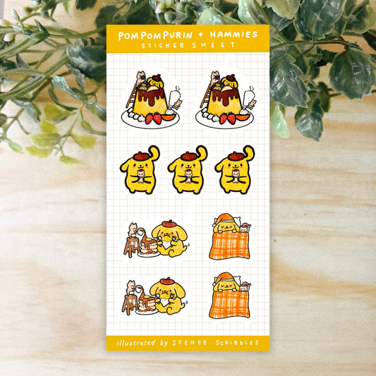 Pompompurin + Hammies Sticker Sheet