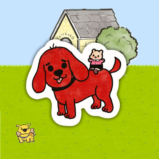 Clifford Vinyl Sticker | Weatherproof & Dishwasher Safe