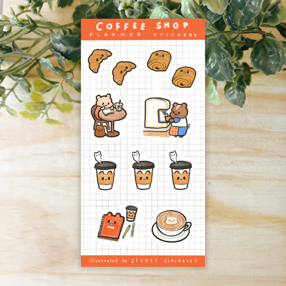 Coffee Shop Hammies Sticker Sheet