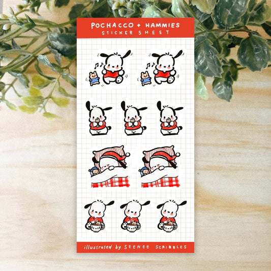 Pochacco + Hammies Sticker Sheet