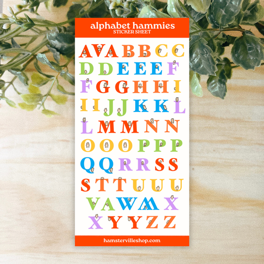 Alphabet Hammies Sticker Sheet