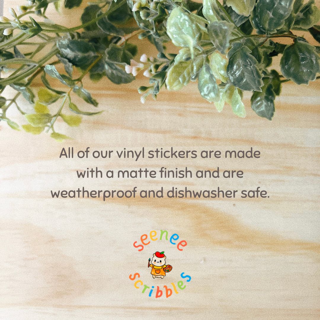 Clifford Vinyl Sticker | Weatherproof & Dishwasher Safe