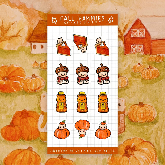 Fall Hammies Sticker Sheet