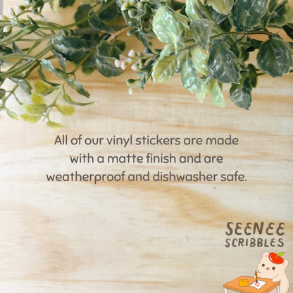 Mushroom Explorer Kittens Sticker | Dishwasher Safe