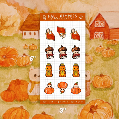 Fall Hammies Sticker Sheet