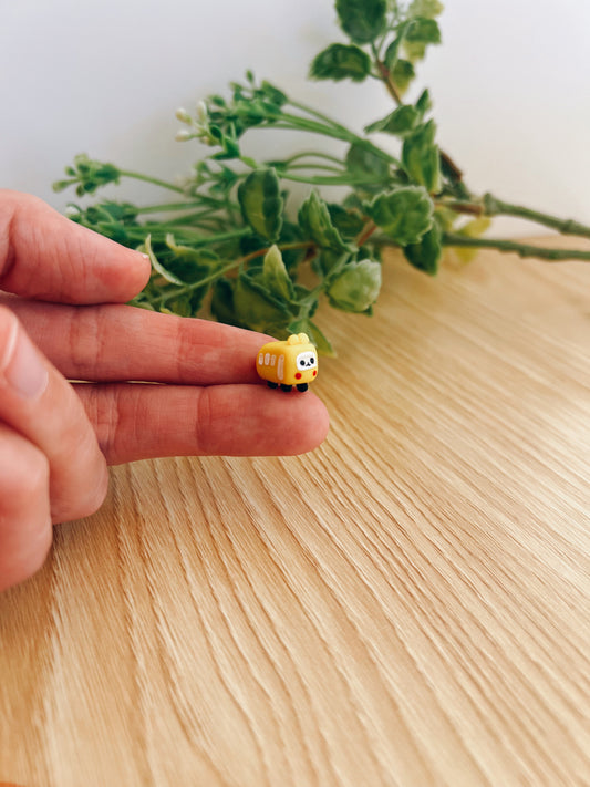 Hamsterville School Bus Clay Buddy | Handmade