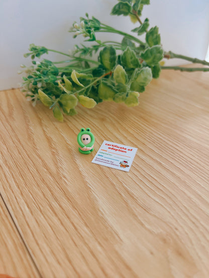 Frog Hammy Clay Buddy | Handmade Desk Figurine