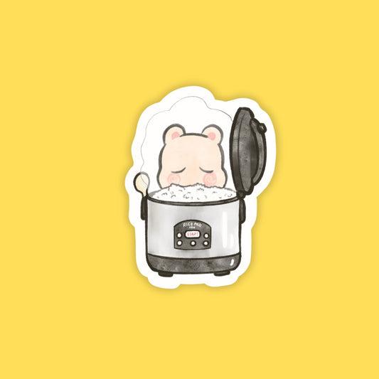 Rice Cooker Hammy Vinyl Sticker • Dishwasher Safe