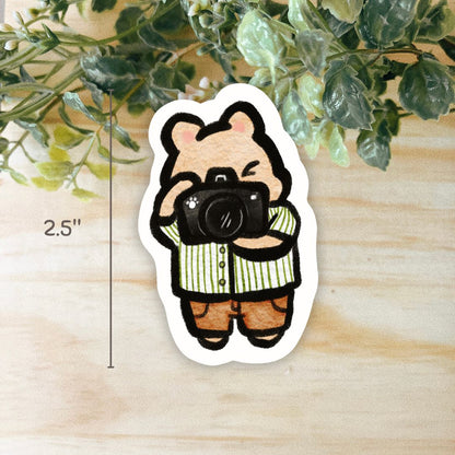 Photographer Hammy Sticker | Weatherproof & Dishwasher Safe
