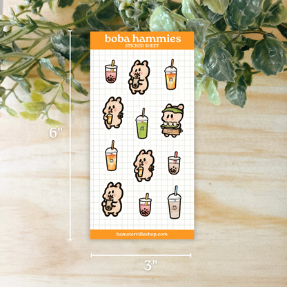 Boba Hammies Sticker Sheet