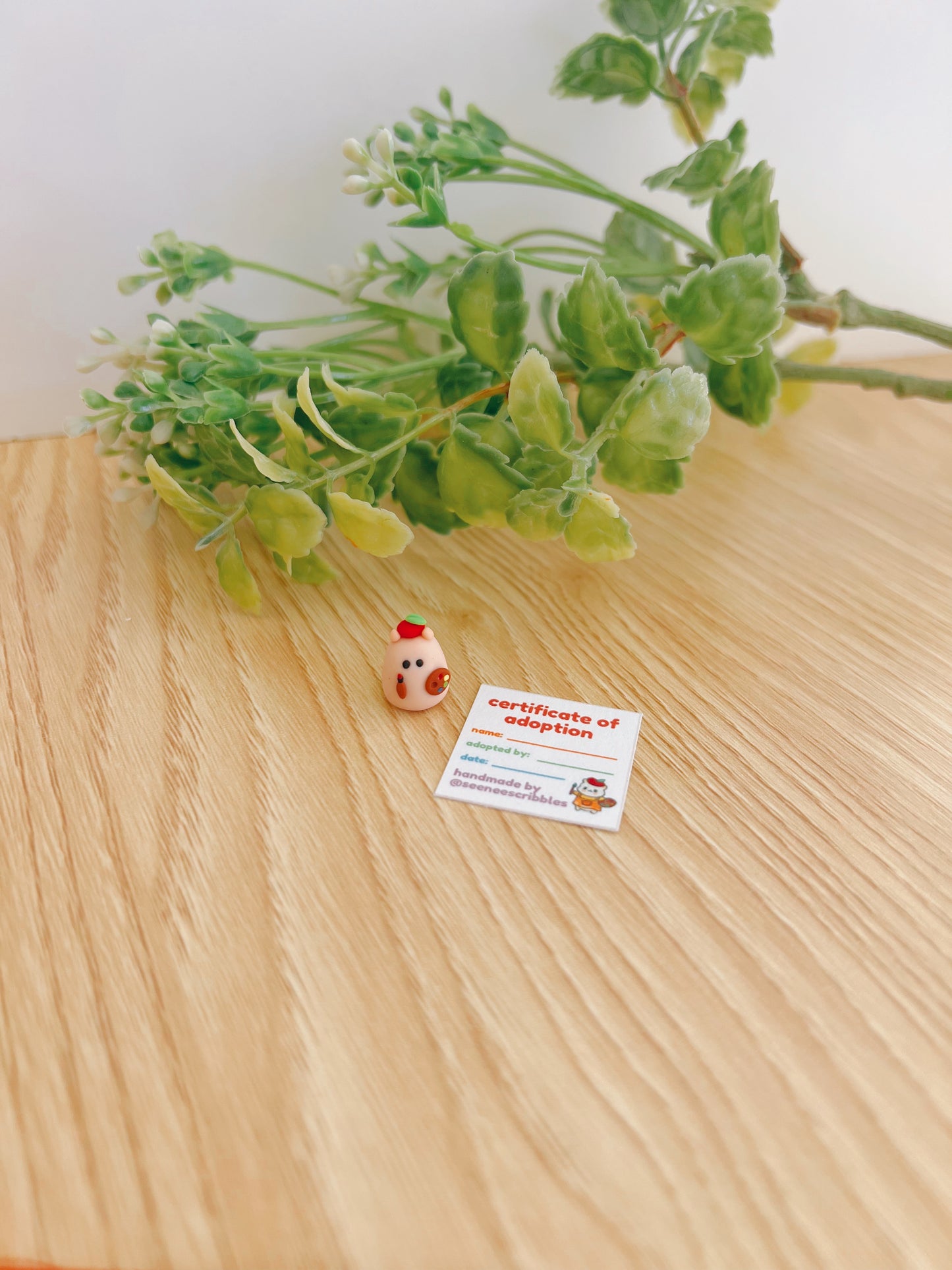 Painter Hammy Clay Buddy | Handmade