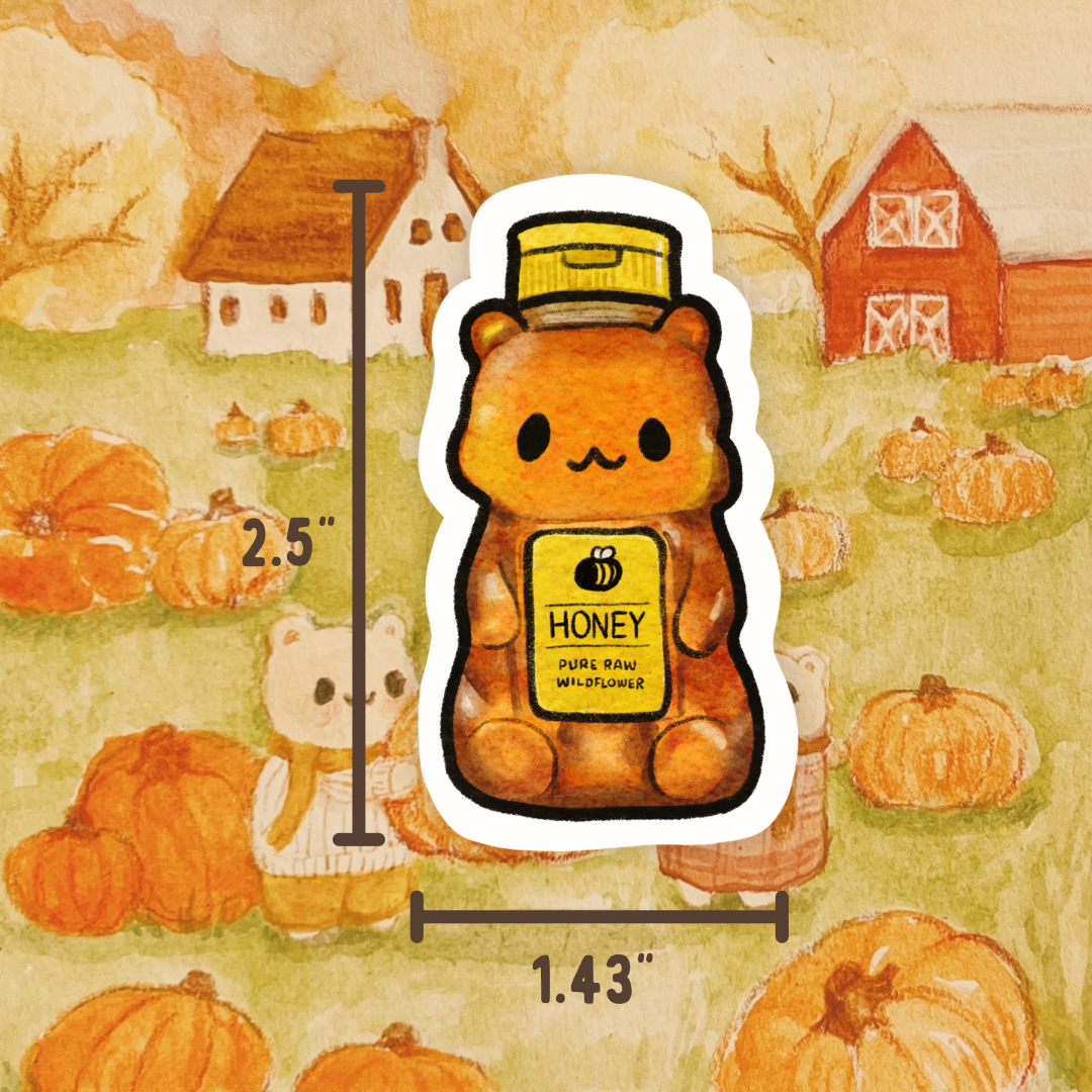 Honey Hammy Vinyl Sticker Dishwasher Safe