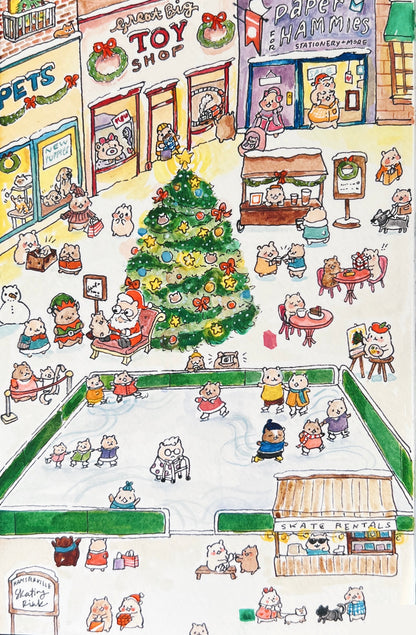 Busy Days in Hamsterville Set of 6 Postcards