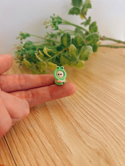 Frog Hammy Clay Buddy | Handmade Desk Figurine