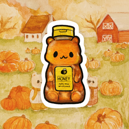 Honey Hammy Vinyl Sticker Dishwasher Safe