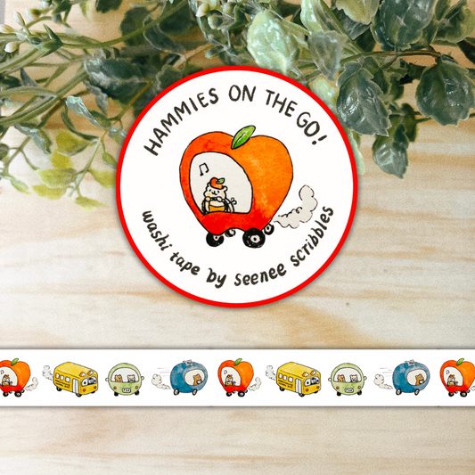 Hammies On the Go! Washi Tape (THIN) • 1cm x 5m