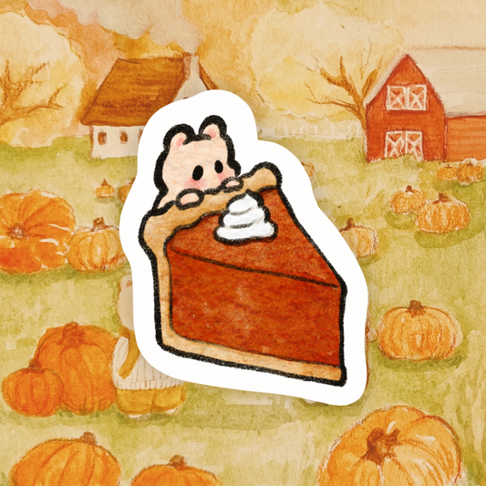 Pumpkin Pie Hammy Vinyl Sticker Dishwasher Safe
