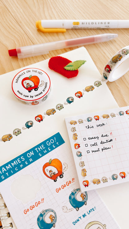 Hammies On the Go! Washi Tape (THIN) • 1cm x 5m