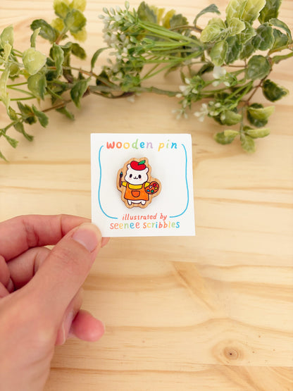 Painter Hammy Wooden Pin