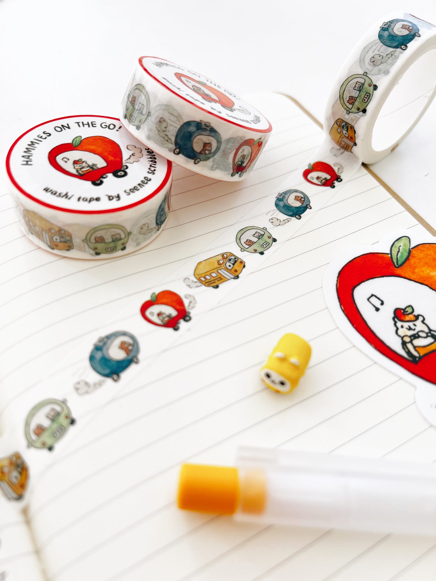 Hammies On the Go! Washi Tape • 1.5cm x 5m