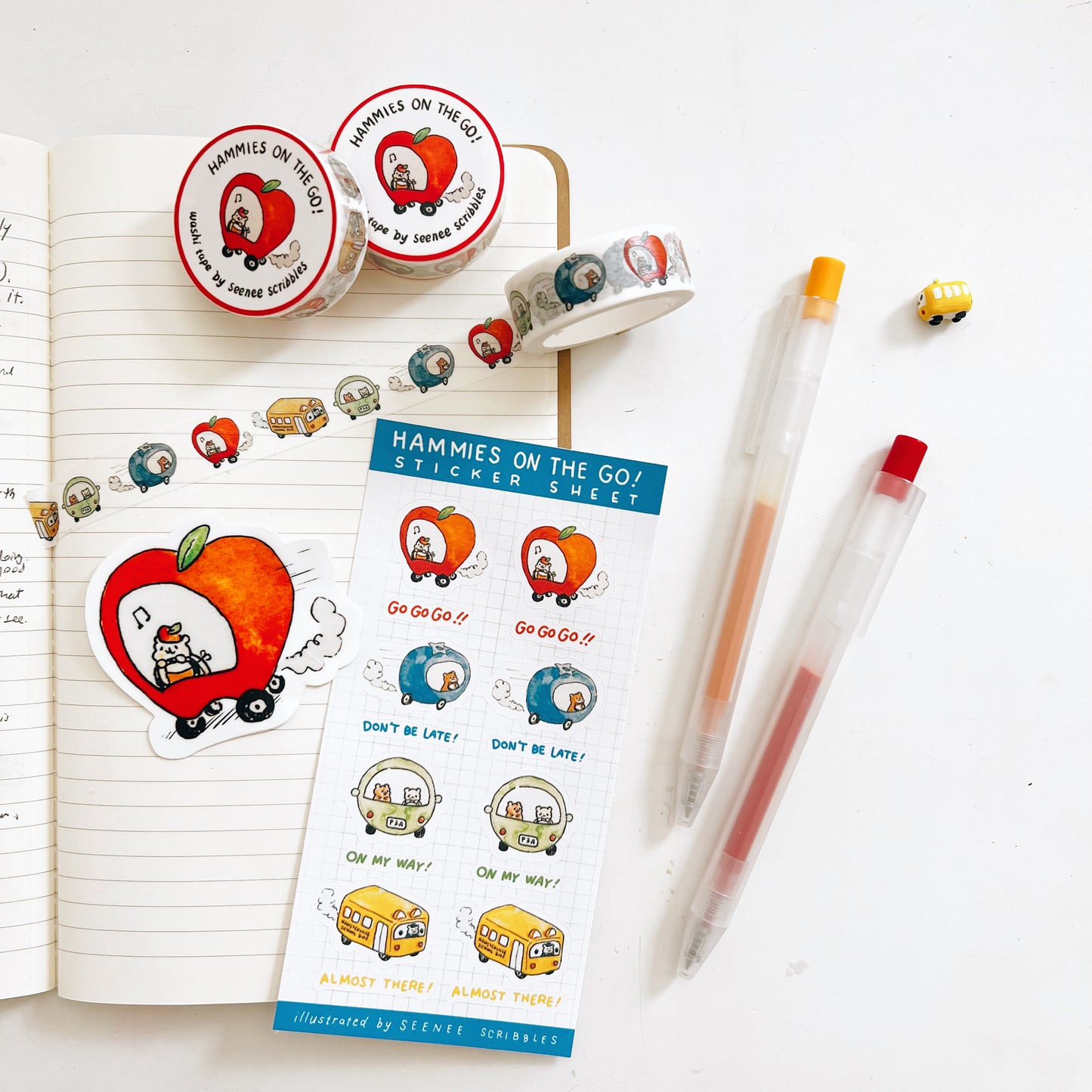 Hammies On the Go! Sticker Sheet