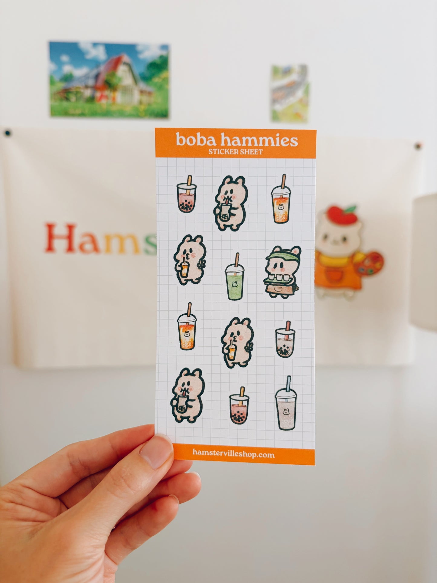 Boba Hammies Sticker Sheet
