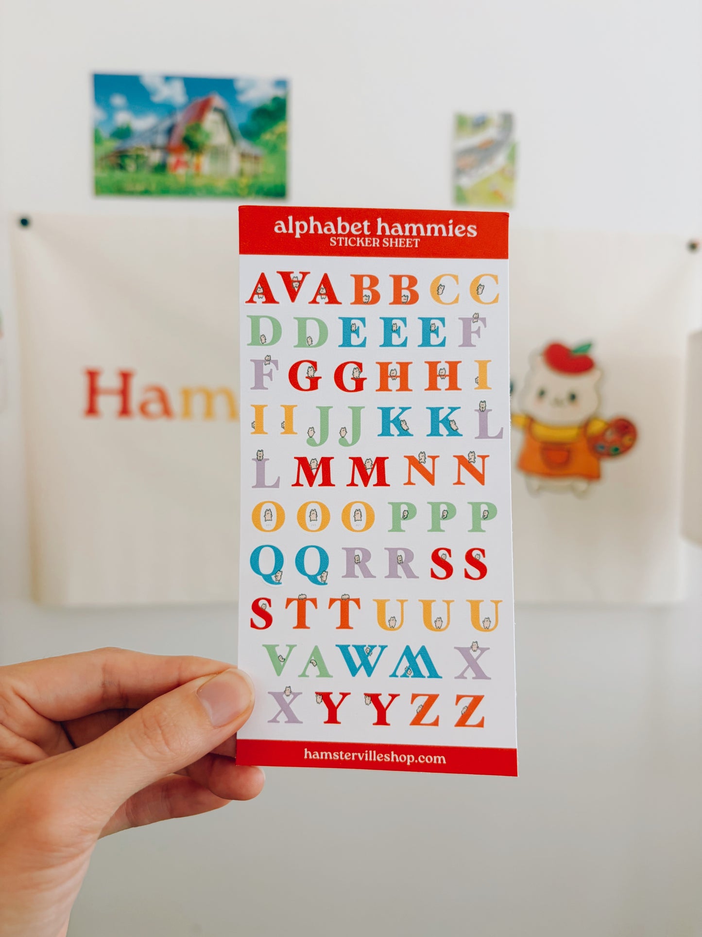 Alphabet Hammies Sticker Sheet