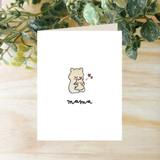 Mama Hammy Watercolor Greeting Card