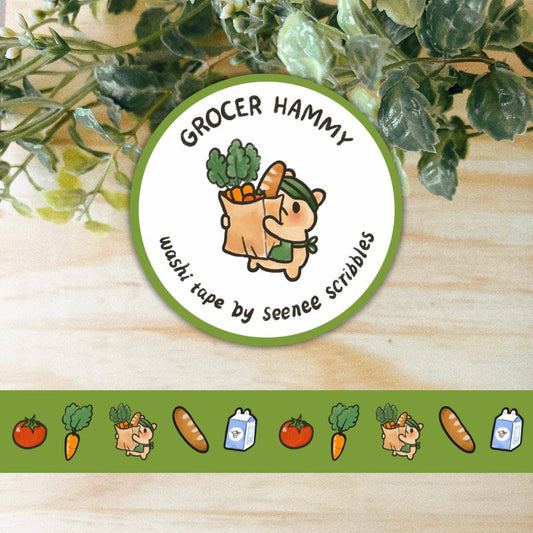 Grocer Hammy Washi Tape • 1.5cm x 5m
