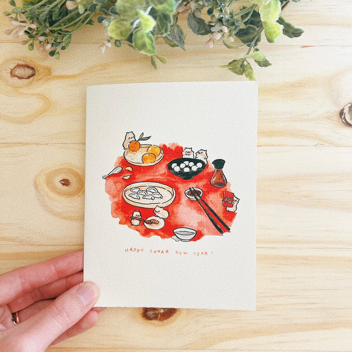 Happy Lunar New Year Greeting Card
